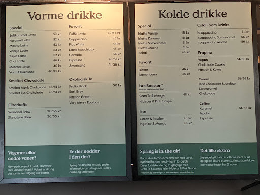 Espresso House Vejle Menu