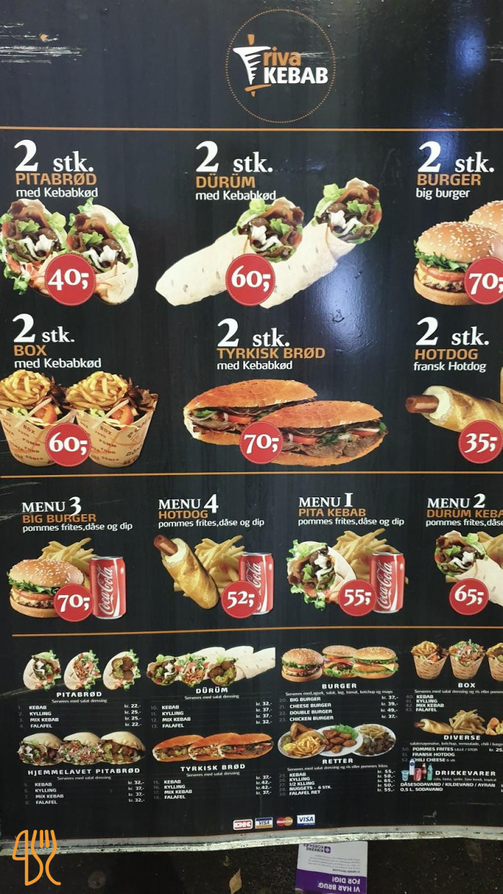 Riva Kebab Menu