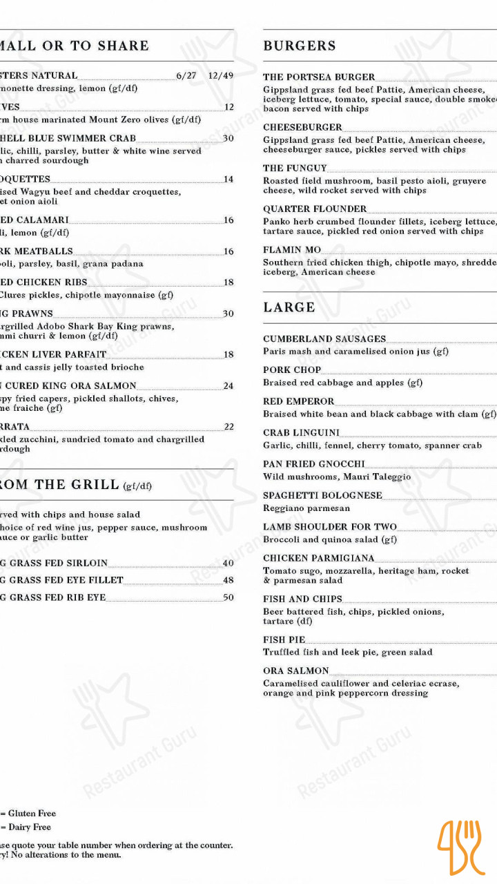 Guldkronen Menu