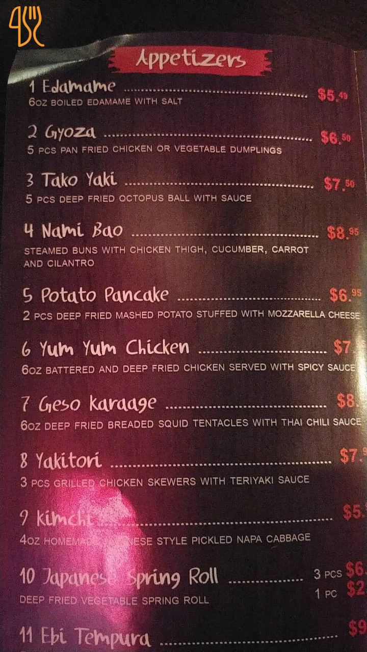 Mota Menu