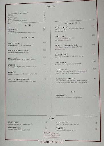 Albatrossen Menu