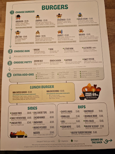 Halifax Menu