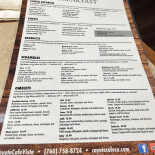 Home Of Lady Marion Menu