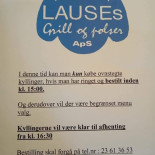 Lauses Grill Menu