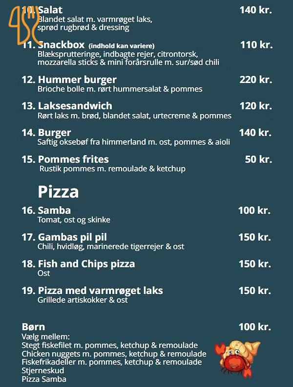 Klausen Fisk Skaldyr Menu