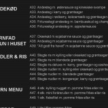 Asia Menu