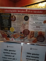 King Buffet menu