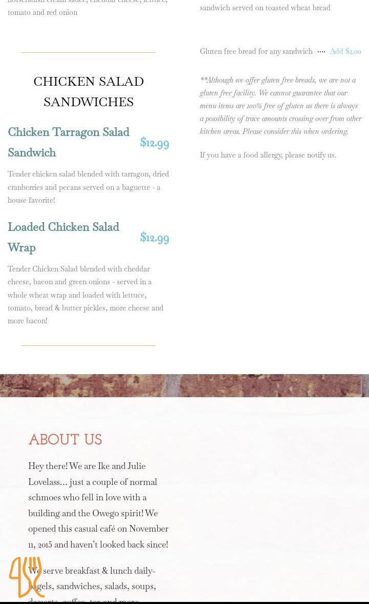 Spisestedet Menu