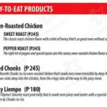 Maersk Bistro Menu