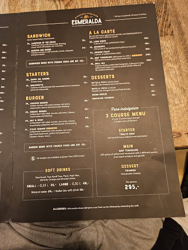 Esmeralda Menu