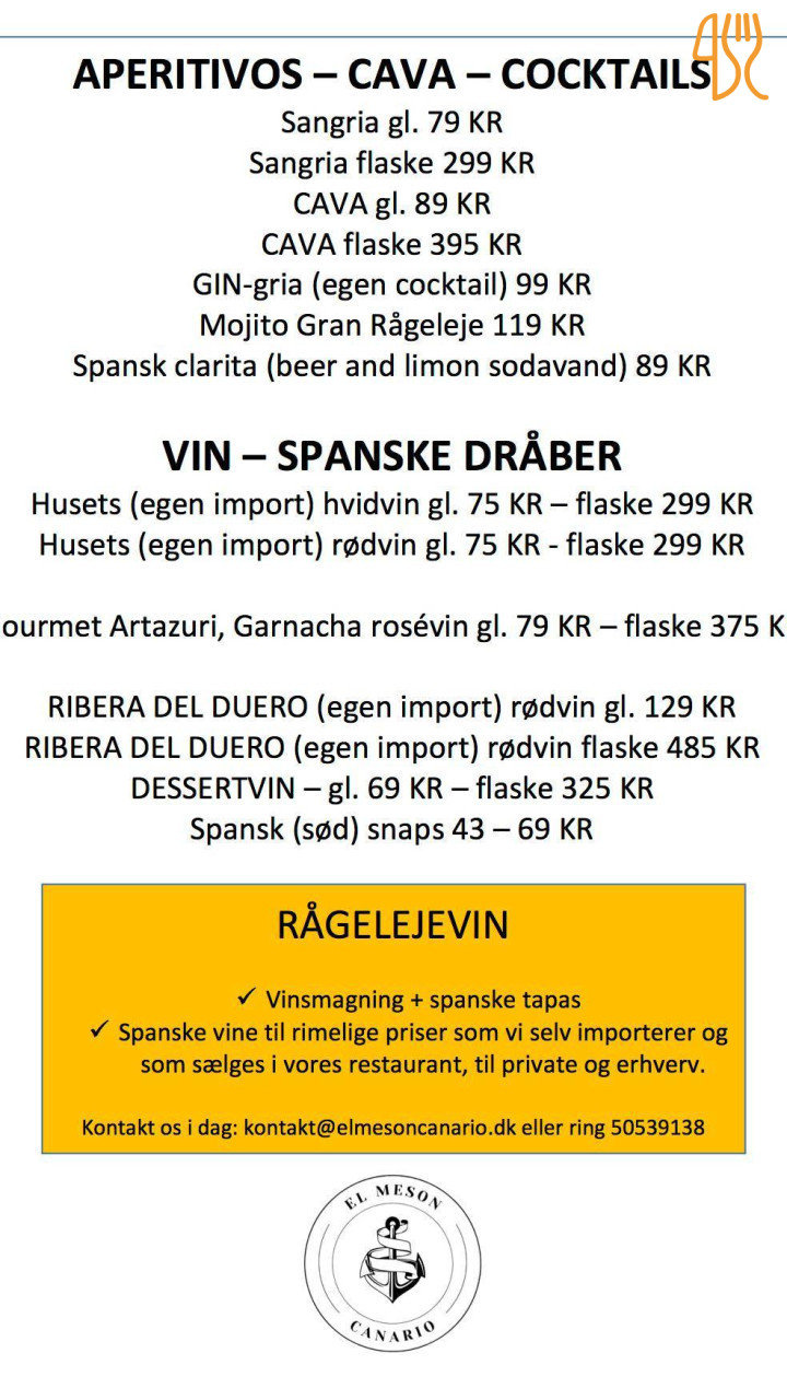 El Meson Canario Paellas Og Tapas Menu