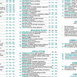 Tune Center Pizza Menu