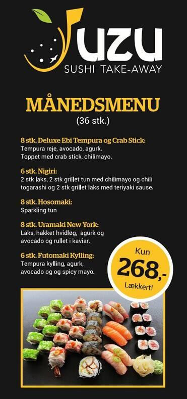 Yuzu Sushi Menu
