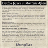 Pårup Kro Menu