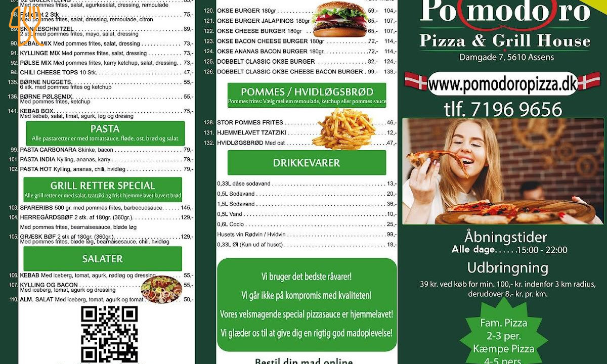 Pomodoro Pizza Grill Hous Menu