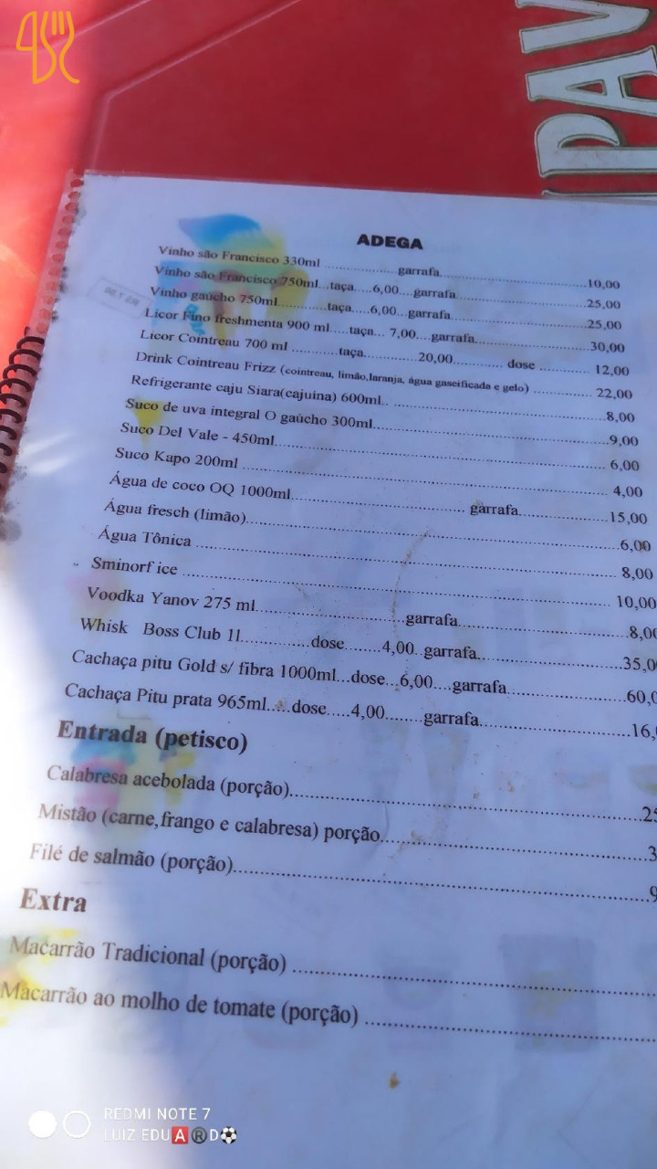 Comwell Sorø Menu