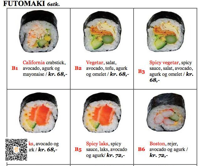 Tokyo Sushi Menu