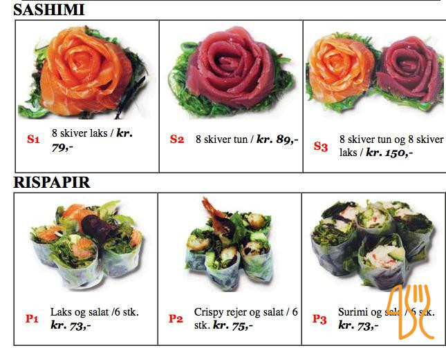 Tokyo Sushi Menu