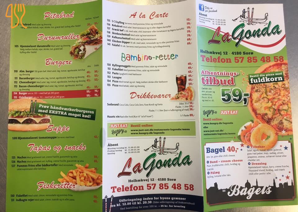 La Gonda Menu