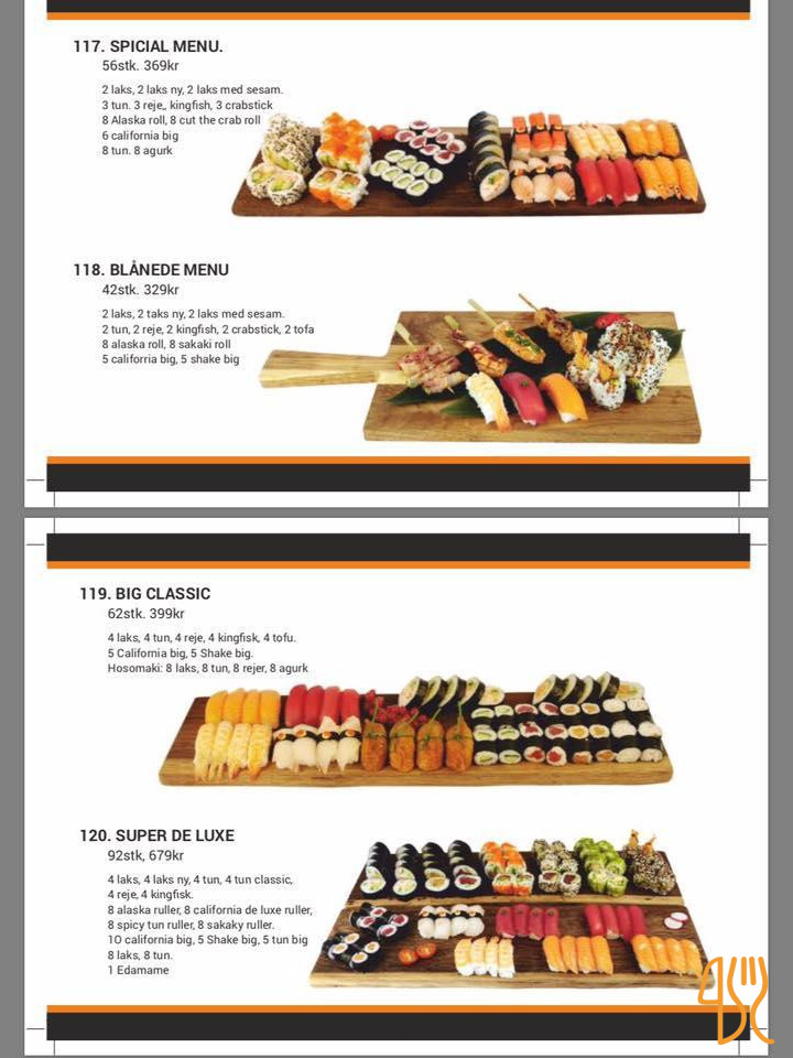 Yaki Sushi Menu