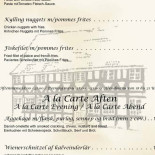 Erik Menveds Kro Menu