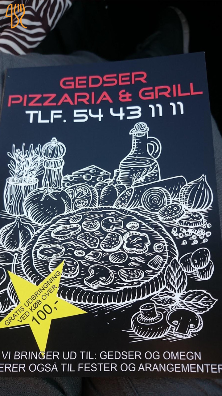 Gedser Pizzaria Menu