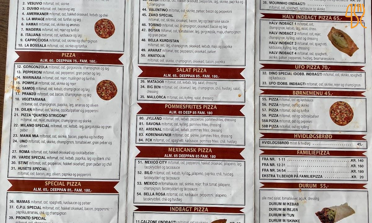 Mama Rosa Menu