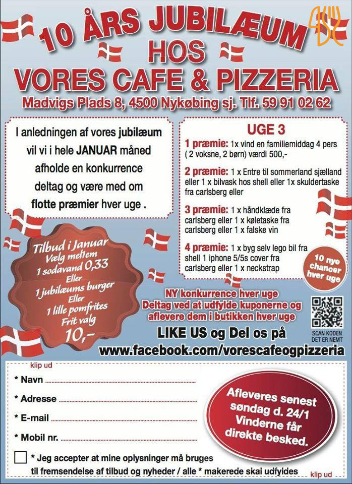 Vores Cafe Menu
