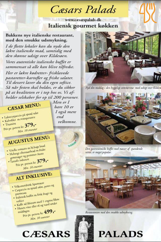 Cæsars Palads Menu