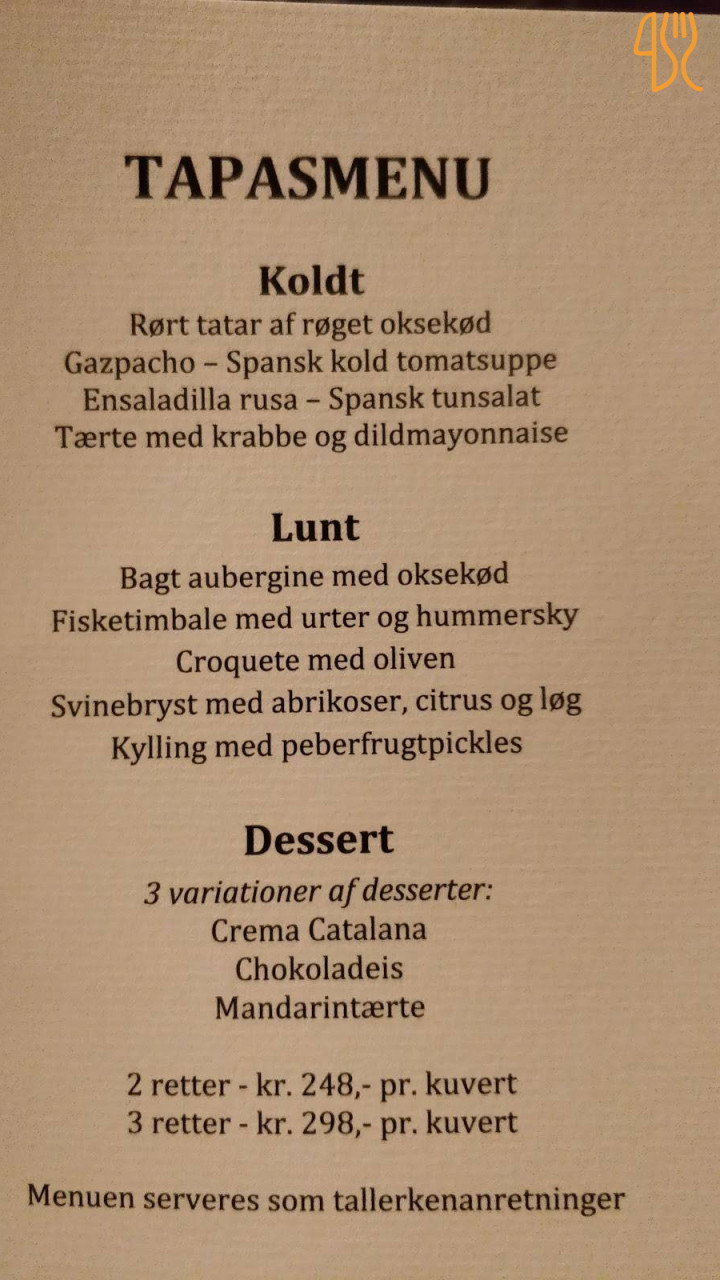 La Casa Menu
