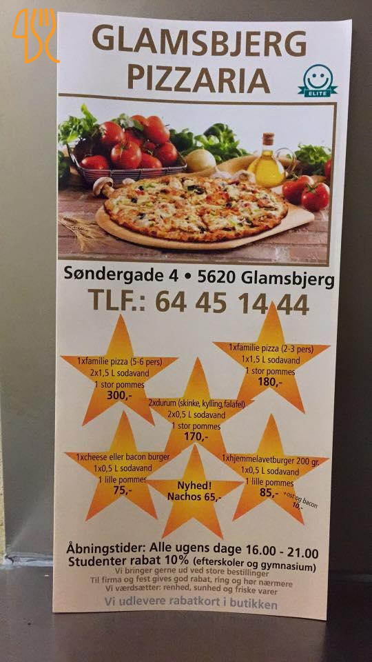 Glamsbjerg Pizza Menu