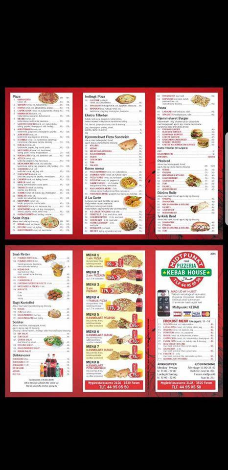 Kebab House Farum, Farum Midtpunkt Menu