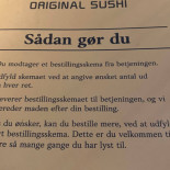 Original Sushi Menu