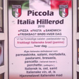 Piccola Italia Pizzaria Menu