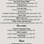 Tversted Strandkro Menu
