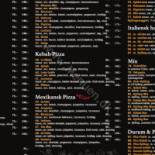 Napoli Pizza Menu