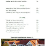 Lakeside Menu