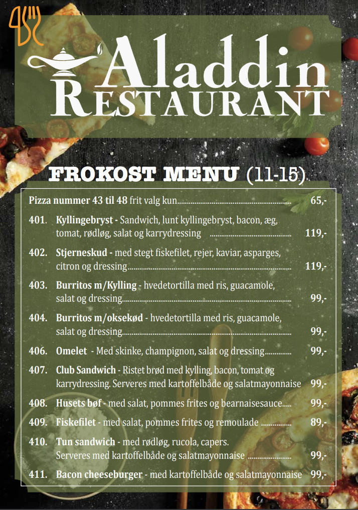 Aladdin Menu
