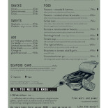 Lynfabrikken Menu