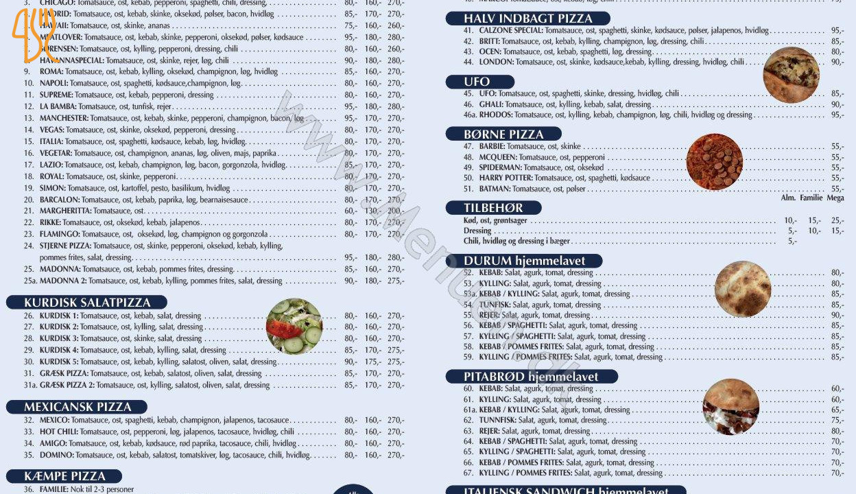 Havanna Pizza Menu