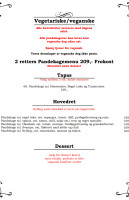 Pandekagekroen menu