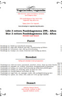 Pandekagekroen menu
