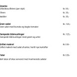 Postgården Menu