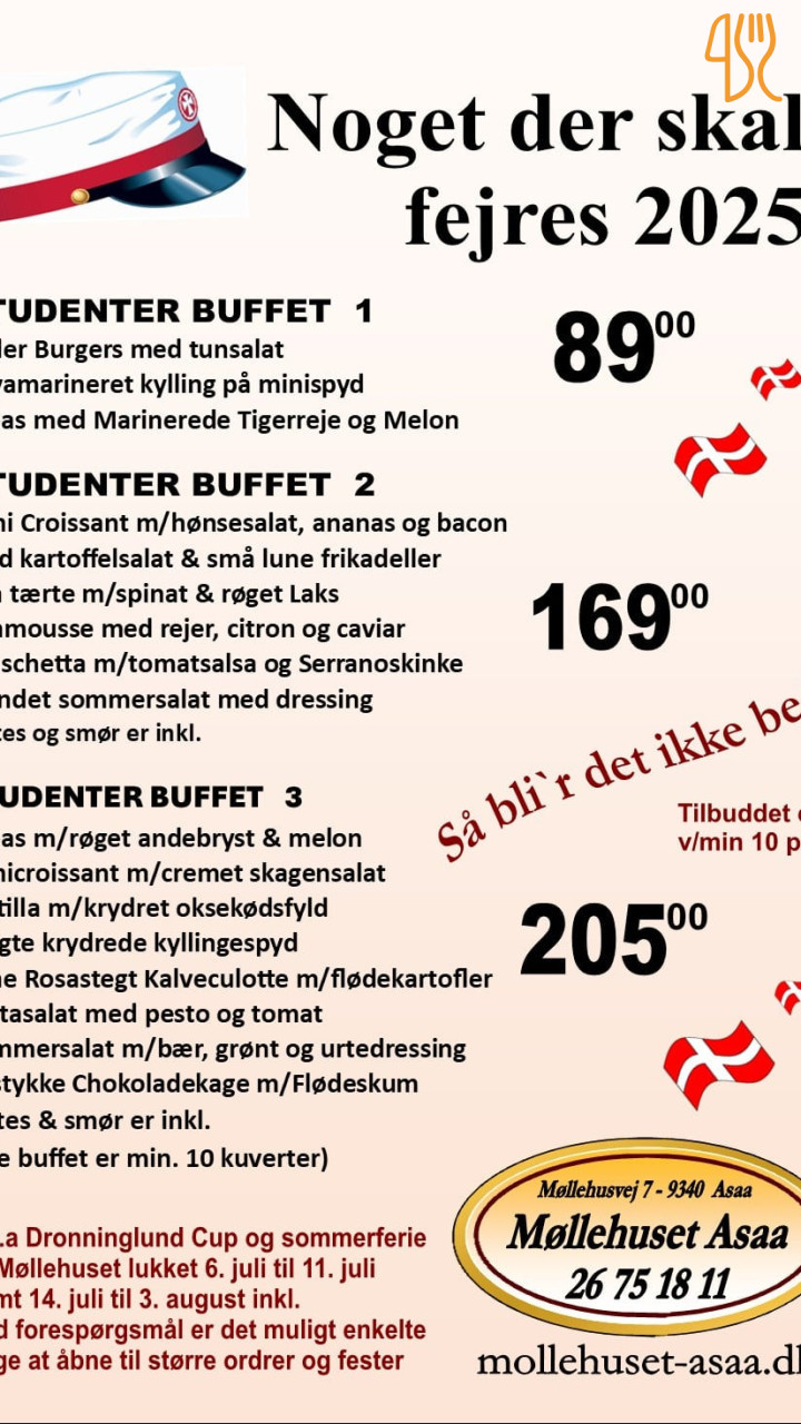 Moellehuset Menu