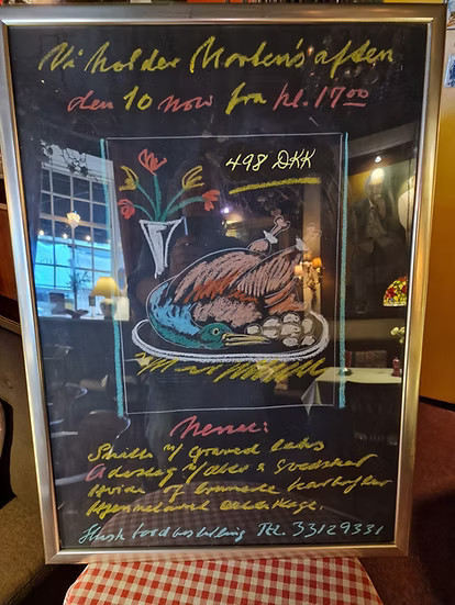 Toldbod Bodega Menu