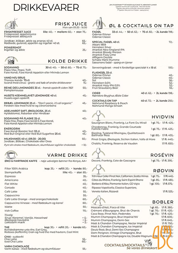 Froggy's Café Menu