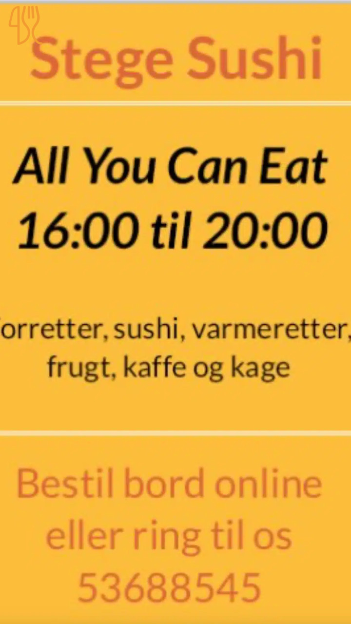 Stege Sushi Menu