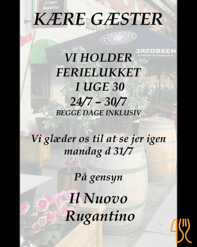 Rugatino Menu