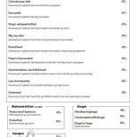 Pipers Hus Menu