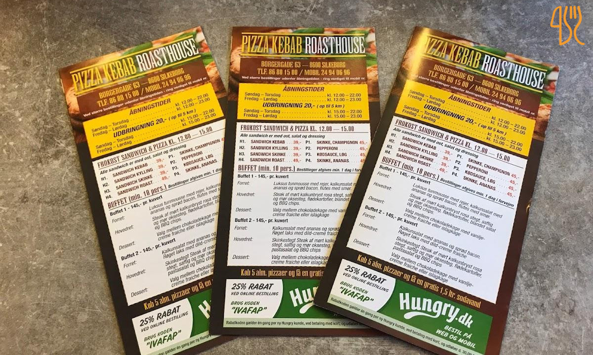 Pizza Kebab Roasthouse Menu